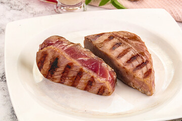 Delicous grilled tuna dish steak