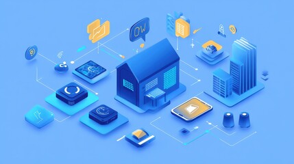 Fototapeta premium Introduction to IoT: Explore the fundamental concepts of the Internet of Things.