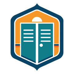 Modern School Locker Logo and Icon