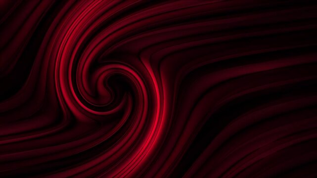 Animation of swirling, hypnotic vortex of deep red and black hues, creating dynamic and visually striking abstract background