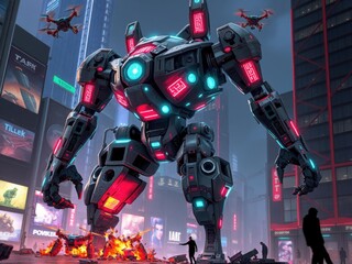 Fototapeta premium Mechanical Colossus of the Future