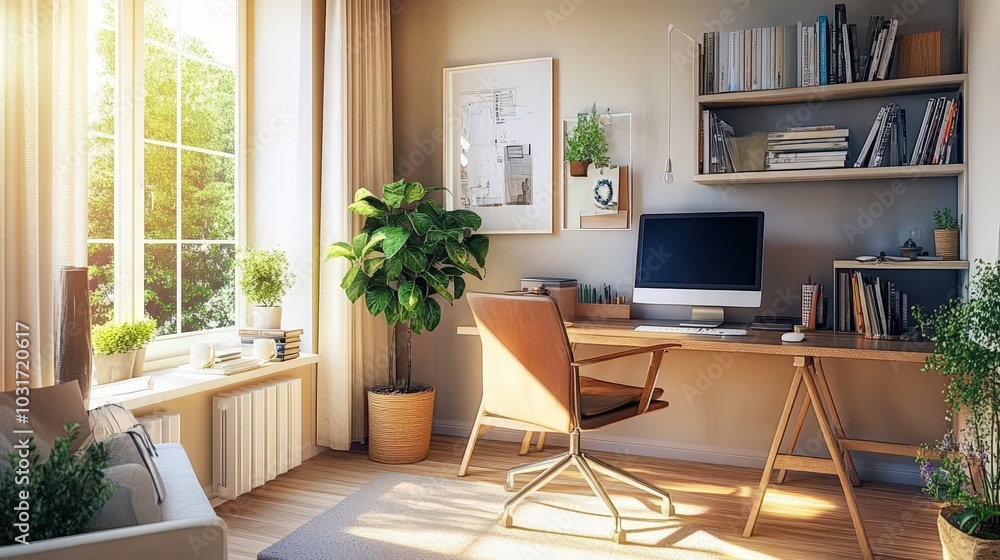 Poster maximizing small spaces for home offices: discuss strategies for maximizing small spaces when creati