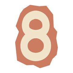 Retro Number Cutout Stickers