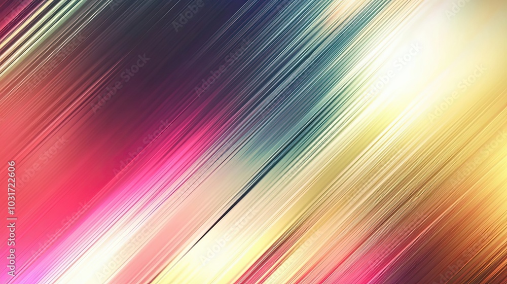 Poster abstract diagonal lines with blurred color gradient