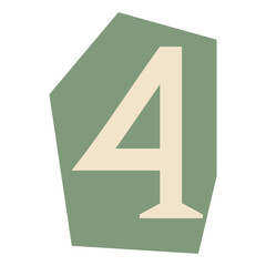 Retro Number Cutout Stickers