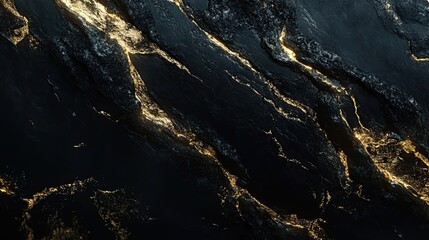 Abstract Black and Gold Marble Texture