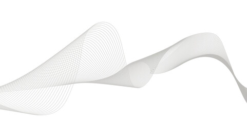 Abstract wavy lines flowing curve gradient color on transparent background. Abstract white background colorful lines. modern wavy stripes on white background isolated.