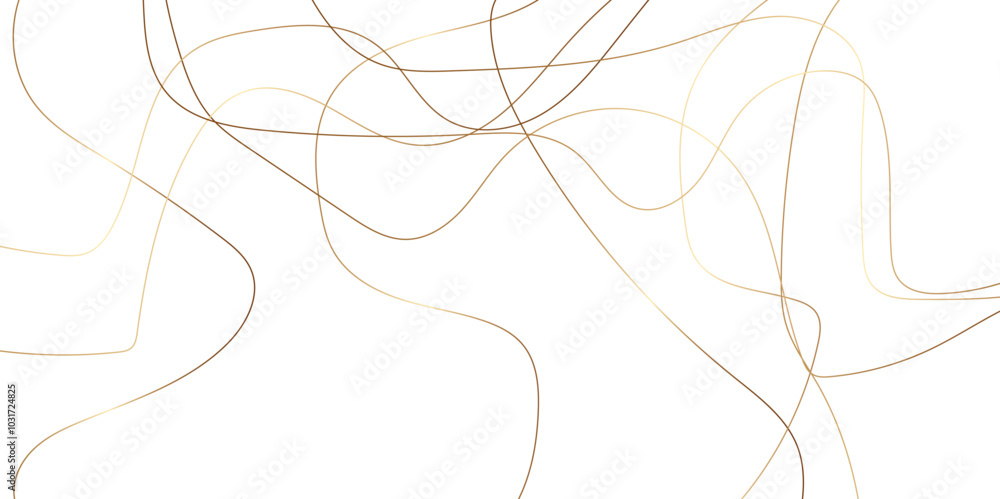 Poster abstract wavy lines flowing curve golden gradient color on transparent background. abstract white ba