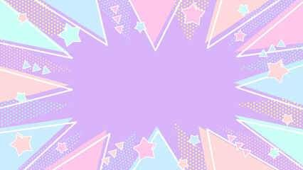 動画配信用のかわいい背景09　カラフルな集中線