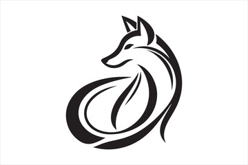 Minimalist Sleek and Simple Fox Head Illustration Logo Design 14.eps