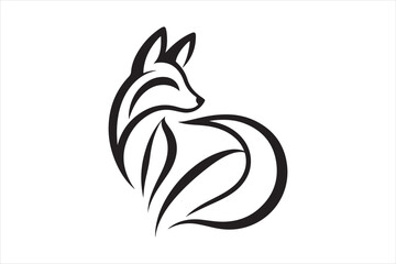 Minimalist Sleek and Simple Fox Head Illustration Logo Design 24.eps