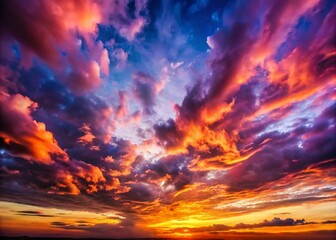 Obraz premium Twilight Sky at Dusk - Stunning Panoramic Cloudscape for Nature Backgrounds