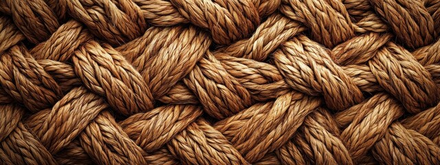 A close-up view of woven natural fibers in a textured pattern.