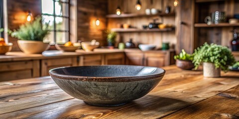 Unique Handcrafted Ceramic Bowl in Charcoal Finish - Rustic Kitchenware Artisan Craftsmanship