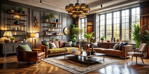 Unique Interior Set Design with Engaging Display of Objects in Architectural Photography