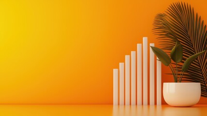 Obraz premium 3D Illustration of a Financial Portfolio with Charts and Blank Space for Text Details