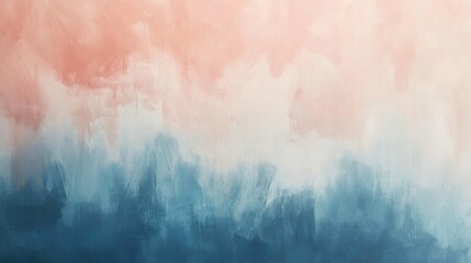 Abstract Painting with Pink and Blue Hues
