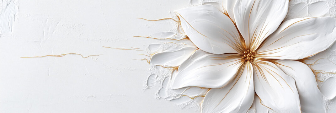 white ceramic flowers on the snow