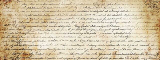 Obraz premium A vintage handwritten document with faded ink and paper, suggesting historical significance.