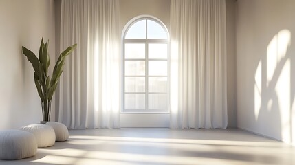 Fototapeta premium Elegant and Cozy Modern Bedroom Interior Design with Stylish Decor, mockup, poster and Background