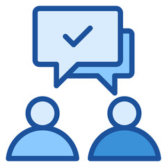 Effective Communication Blue Icon