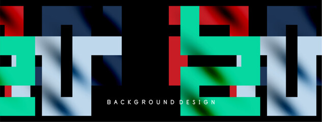 Colorful squares, lines minimal abstract background. Vector Illustration For Wallpaper, Banner, Background, Card, Book Illustration, landing page