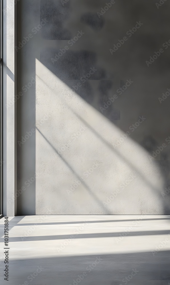 Poster 4. a simple gray backdrop with soft shadows