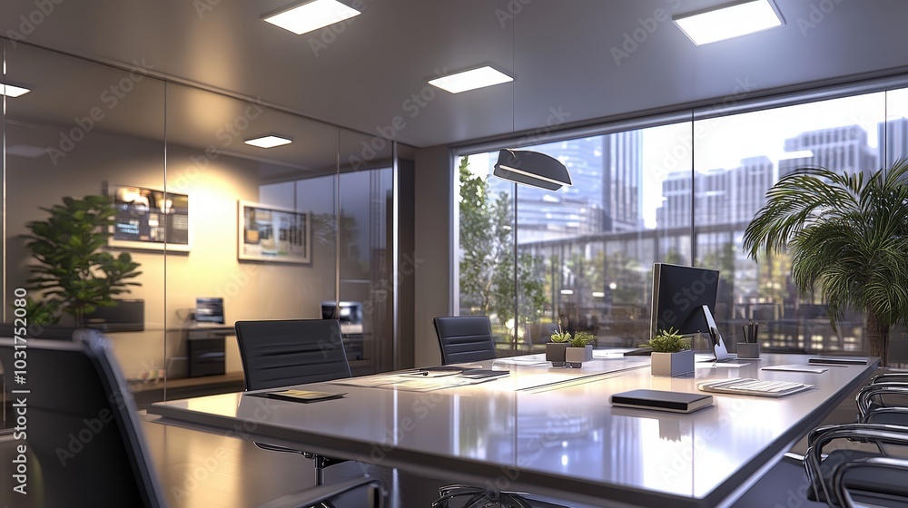 Poster discuss how lighting affects productivity and mood in workspaces.