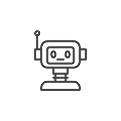 Chatbot robot line icon