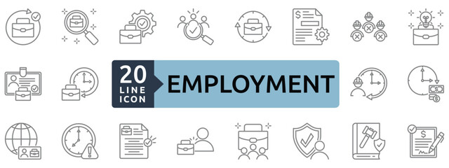 Employment icon set