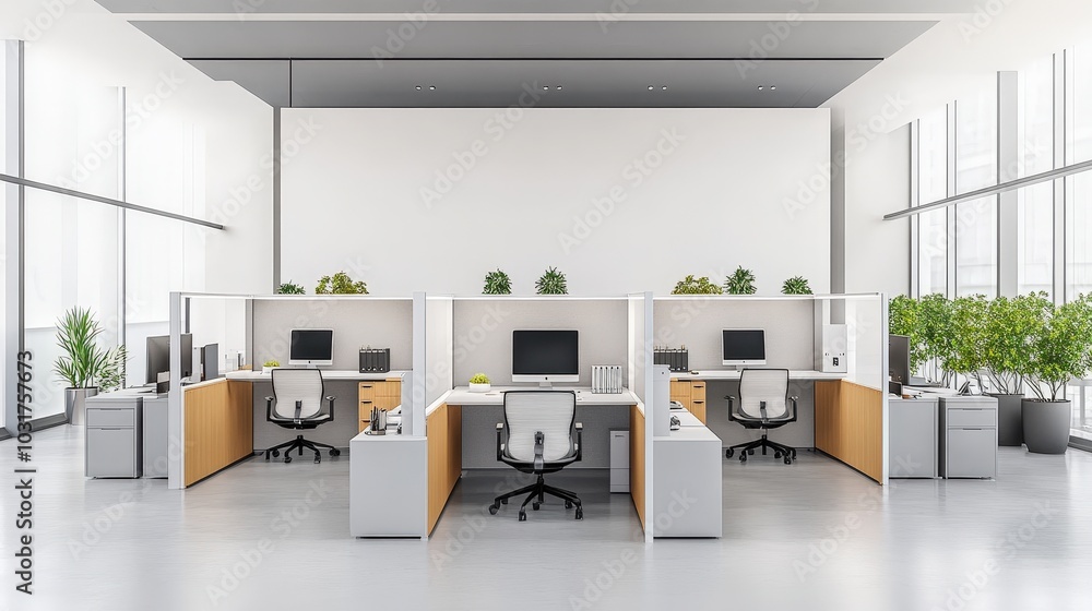 Poster explore strategies for maximizing space efficiency in workspaces.