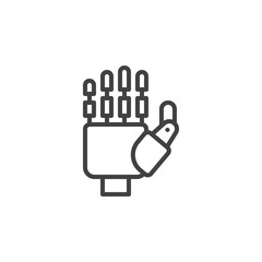 Robot Hand line icon