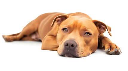 Obraz premium A Pitbull dog isolated on white background