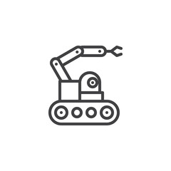 Robot Sensor line icon