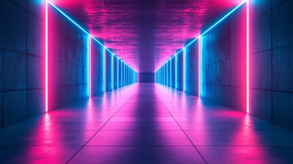 Futuristic Neon Tunnel