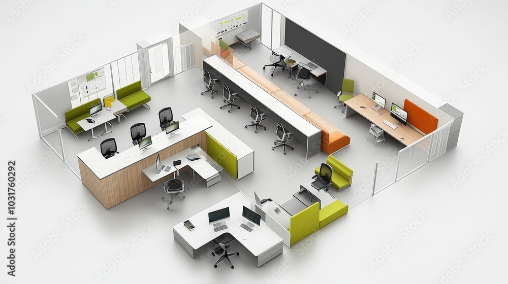 Poster examine how to design workspaces that accommodate various work styles, from collaborative to indepen