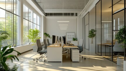 Fototapeta premium Analyze the importance of safety in workspace design