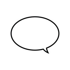 Empty comic speech bubble template isolated on white background. Vector design.