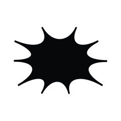 Empty comic black speech bubble template isolated on white background. Vector design.