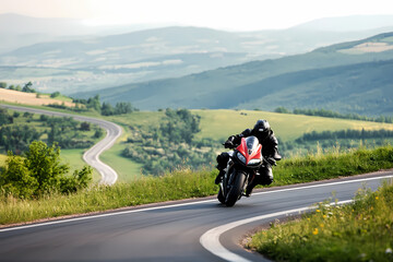 An abstract digital background featuring a motorcycle, seamlessly integrated with modern data connections. The design highlights a futuristic blend of technology and speed, symbolizing innovation 