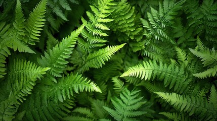 Obraz premium Lush Green Fern Leaves in Nature