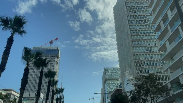 Casablanca Finance City. CFC buildings outdoor on a sunny day. Casablanca, Morocco