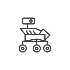 Space robot line icon