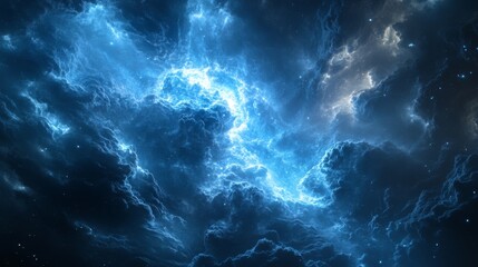 Mystical Blue Nebula