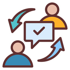 Discussion Outline Color Icon