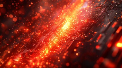 Futuristic Circuit Board Glow