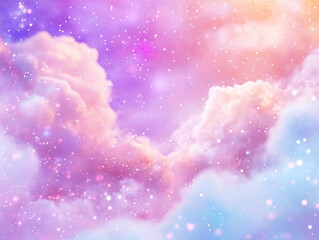 Space Nebula Background Sparkling Stars and Violet Hues for Cosmic Wonder