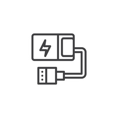 Robot Battery line icon