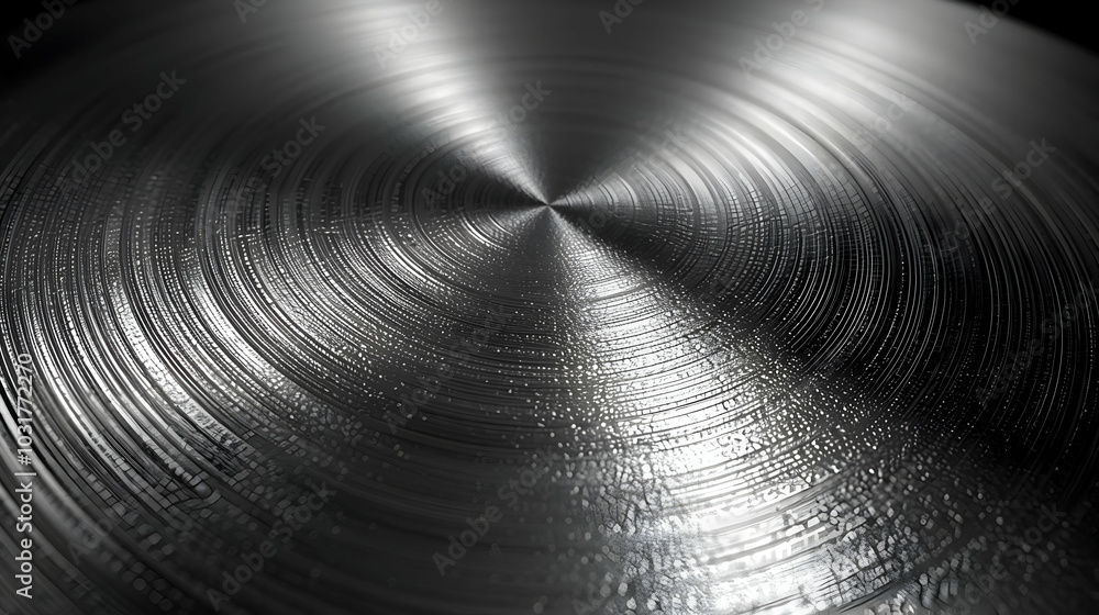 Poster abstract background with metallic texture and circular pattern