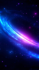 Obraz premium Captivating cosmic dance a vivid journey through the mystical colors of the universe's celestial waves and starry expanse